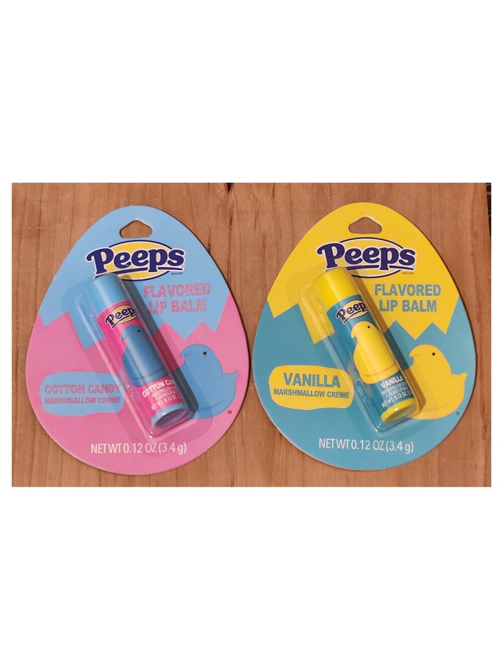 2~ PEEPS Flavored Lip Balms - Cotton Candy & Vanilla